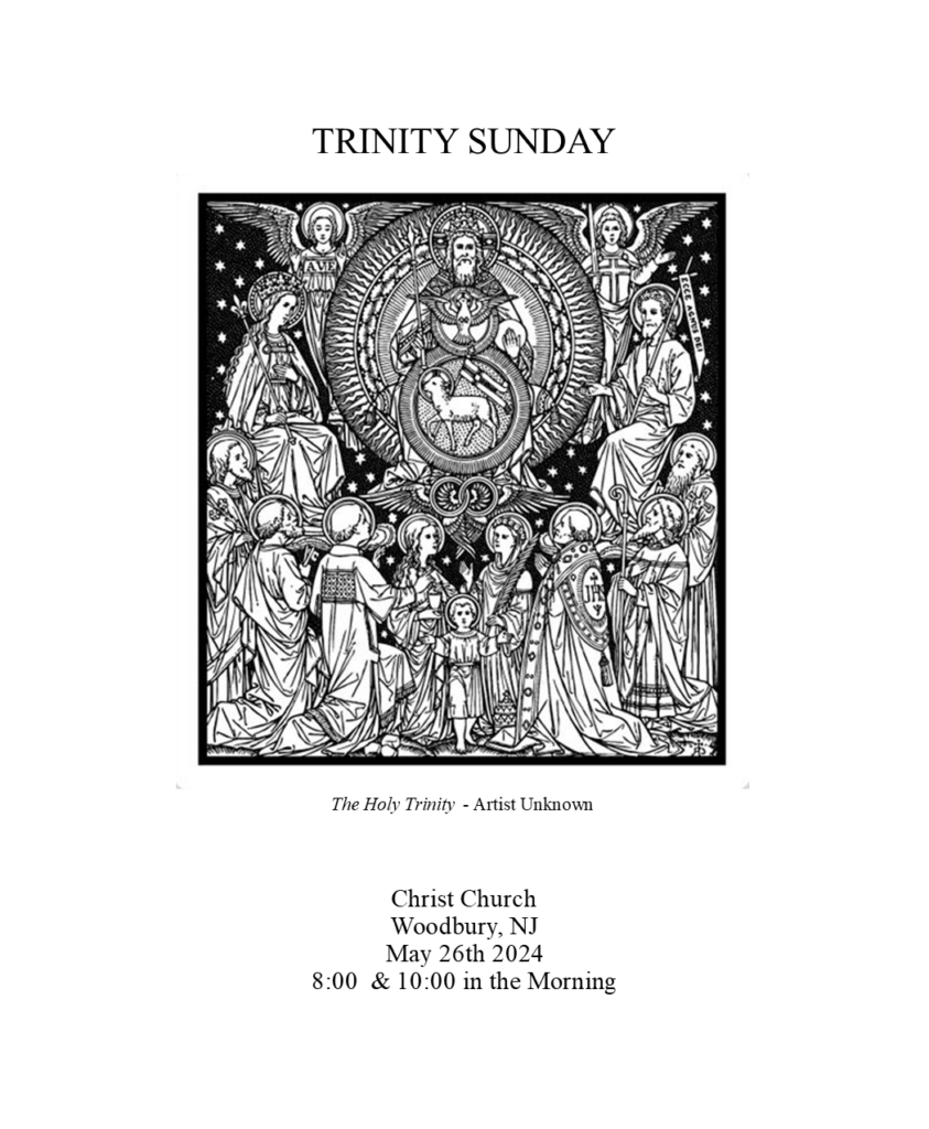 Trinity Sunday: The First Sunday after Pentecost - May 26, 2024 ...